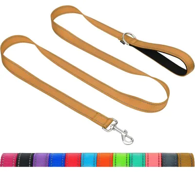 Produktbild von Hundeleine reflektierend gepolsterter Griff 1.8m x 2.5cm Braun