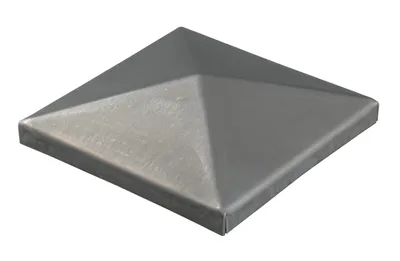 Image de Alberts 866983 Capuchon de poteau pour poteau métallique carré, à souder, acier, 150 x 150 mm, set de 2 pièces