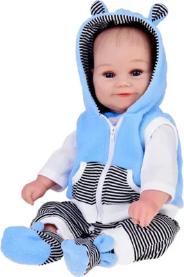 Produktbild von Interaktive Realistische Babypuppe 50 cm - Brabbelt & Lacht