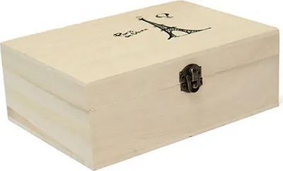 Produktbild von Schlichte, unlackierte Naturholz-Werkzeugaufbewahrungsbox, kleine Memory-Truhe, Bastelkiste
