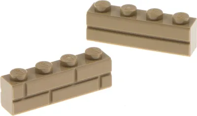 Immagine prodotto di 2x mattoncini Lego modificati 1x4x1 beige scuro 6218456 15533