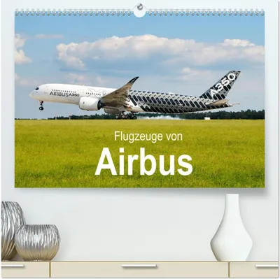 Produktbild von Flugzeuge von Airbus (hochwertiger Premium Wandkalender 2026 DIN A2 quer), Kunstdruck in Hochglanz