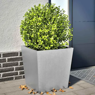Productafbeelding van Set van 2 Vierkante Plantenbakken van Verzinkt Staal