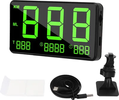 Obrázek produktu pro Univerzální digitální automobilový HUD displej se zeleným světlem GPS Rychloměr s upozorněním na únavu řidiče při jízdě