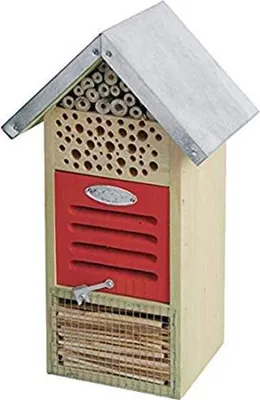 Produktbild von Elmato 10232 Esschert Design Insektenhotel Kammernhaus mit Zinkdach, 18x14x32cm