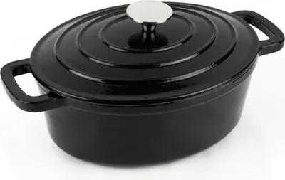 Produktbild von Ovaler Topf Magefesa-Ferro Eco, Gusseisen, 28x21x10 cm, 3 l, schwarz