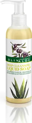 Produktbild von OLIVALOE 00157 - Tiefenreinigende Flüssigseife für das Gesicht 200ml, Naturkosmetik