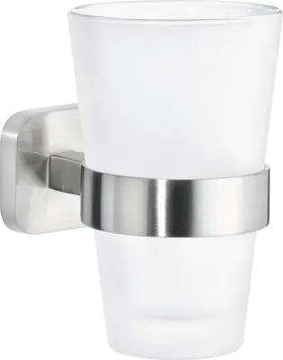 Produktbild von tesa Zahnbürstenhalter selbstklebend - Wandmontage - Edelstahl - ESTEETIC