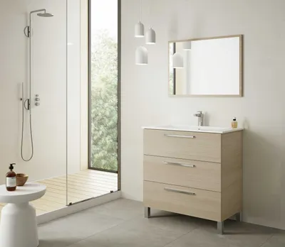 Produktbild von Badezimmer-Set >ATHENA< in Eiche - 80x86x45 (BxHxT)