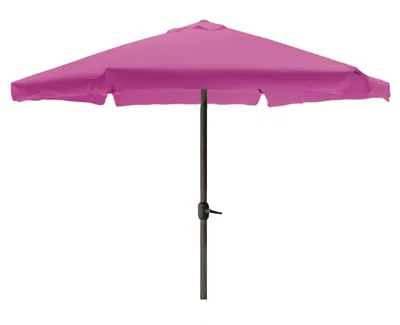Produktbild von Sonnenschirm Alu Ø3m mit Kurbel mit Krempe Gartenschirm Sonnenschutz, Farbe:rosa