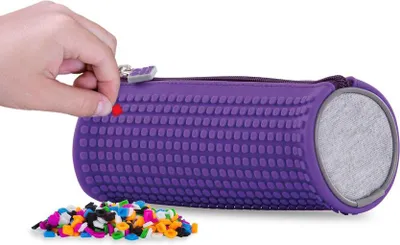 Immagine prodotto di borsa con piastra in silicone e pixel 20 cm viola