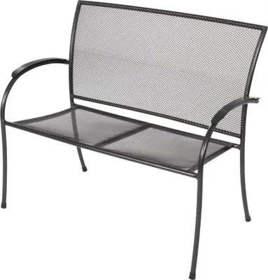 Image de Jardin - Banc - 107,5x64,5x89 cm - Acier - Dossier et assise en filet