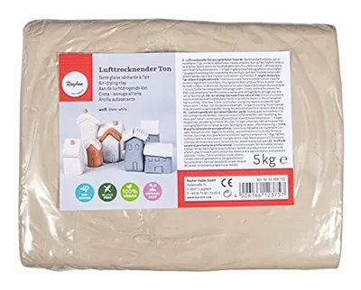 Produktbild von Lufttrocknender Ton, weiß, 5kg