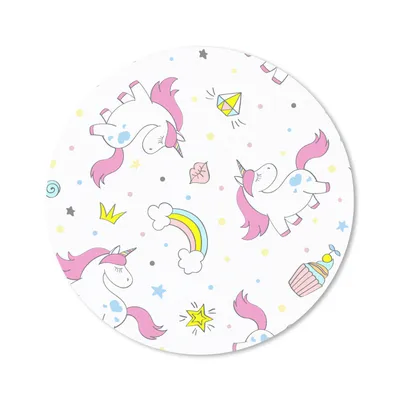 Produktbild von MuchoWow® Mauspad Mousepad Einhorn - Regenbogen - Muster 40x40 cm - Mousepads - Maus Mat - Pad - Mausunterlage - Schreibtisch Accessoires