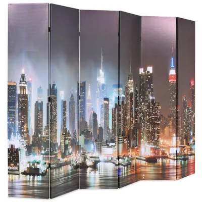 Image de vidaXL Séparation de pièce pliable 228 x 170 cm New York de nuit