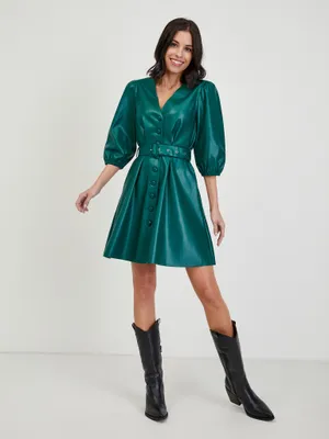 Produktbild von Orsay Grünes Damen Kunstlederkleid DP-3522880__M