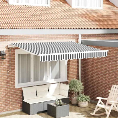 Obrázok produktu pre Maison Exclusive – zatahovacia markíza, antracitová, 250 x 200 cm, látka