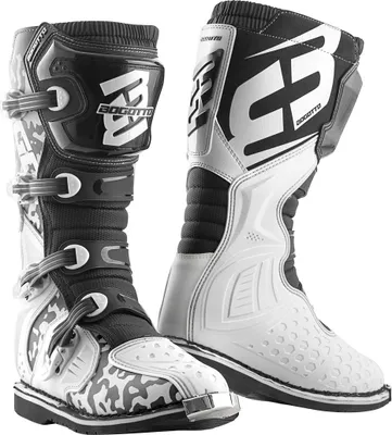 Produktbild von Bogotto MX-3 Camo Motocross Stiefel, schwarz/weiß, 44