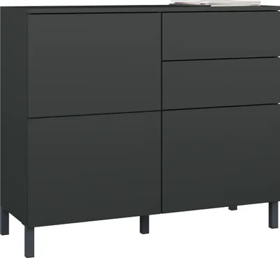 Produktbild von Kommode "Haama" 3-türig, schwarz-matt