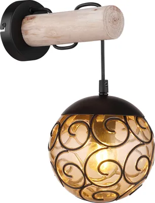 Produktbild von Globo Lighting Wandleuchte Metall schwarz matt, 1x E27 LED