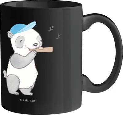 Produktbild von Mr. & Mrs. Panda haferl Kazoo Hit - Schwarz - Geschenk, Musikinstrument, Pott, Teetasse, Kaffeebecher, Spaß, einfache Handhabung, summen, Tasse, handgefertigte Produkte
