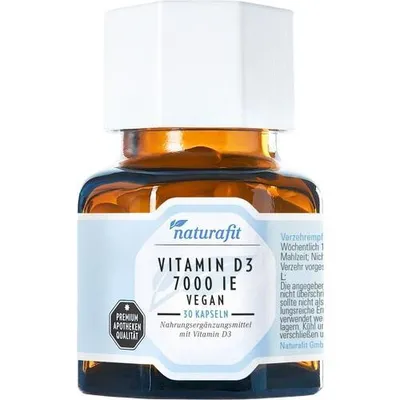 Produktbild von naturafit Vitamin D3 7000 IE Vegan, 30 St KAP