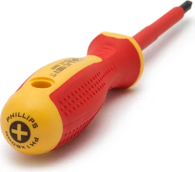 Produktbild von Isolierter Phillips-Schraubendreher PH1 x 4,5 x 80 mm - 1000V, magnetisch, VDE [10567].