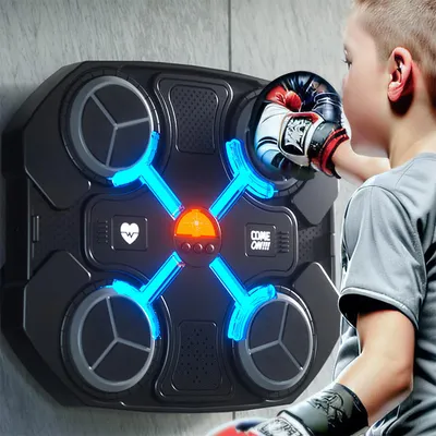 Produktbild von Boxziel, Bluetooth Musik Boxtrainingsgerät schlagfrei Lautstärke einstellbar, Schwarz