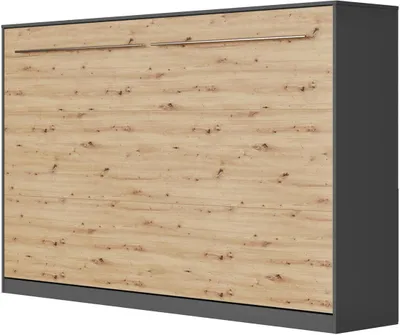 Produktbild von SMARTBett Schrankbett Standard Anthrazit/Wildeiche 120 Horizontal