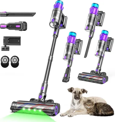 Produktbild von Akku-Staubsauger vertikal,Redkey P9 Pro,SmartAI Staubsauger Kabellos,68kPa,80Min,210.000 U/min, 4-in-1 Leichtbauweise, 3-stufige Saugkraftregelung