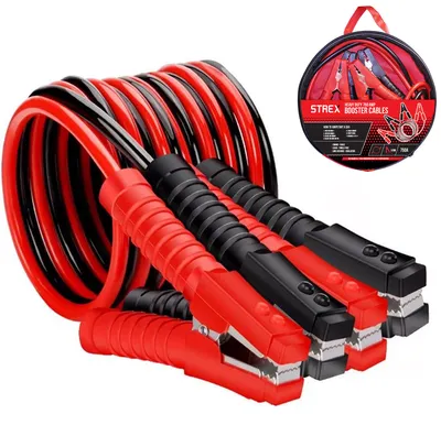 Productafbeelding van Strex Startkabels 25 mm2 - 3.5M - 750A - Extra Robuust - Auto / Bus / Vrachtwagen / Boot - Incl. Opbergtas