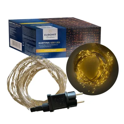Zdjęcie produktu dla Lampki Choinkowe 400 LED kurtyna druciki