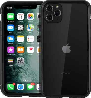 Produktbild von Uniq accessory Apple iPhone 11 Pro Max Black Back cover case - Glass and metal