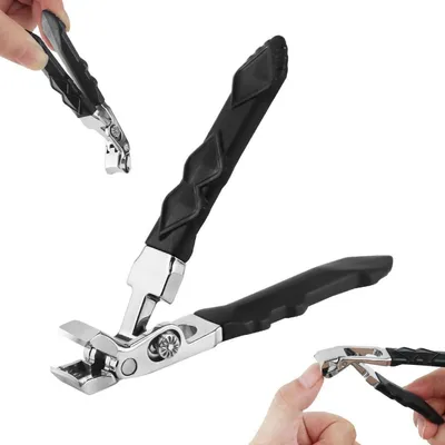 Produktbild von Nagelknipser Edelstahl mit gebogener Klinge für dicke Nägel, Fußnägel und Zehennägel