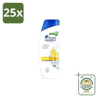 Imagen del producto de 25 unidades de champú Head & Shoulders Citrus Fresh, 250 ml, pack ahorro