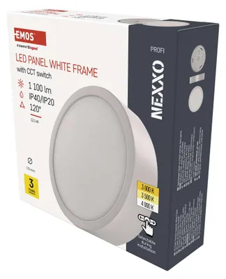 LED svítidlo NEXXO bílé, 17 cm, 12,5 W, teplá/neutrální bílá