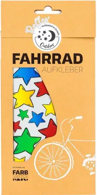 Produktbild von FARBviereck Fahrradaufkleber Bunte Sterne Reflex