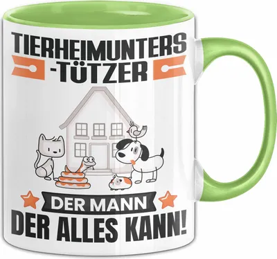 Produktbild von Tierheimunterstützer Tasse Geschenk für Tierheimunterstützer Der Mann Der Alles Kann Geschenkidee zum Geburtstag (Grün)