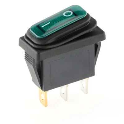 Produktbild von Wippschalter ON-OFF KCD3-IO-G 3-polig wasserdicht LED Anzeige 20A 250V Grün