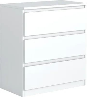 Produktbild von Alba – stilvolle Kommode mit 3 Schubladen. Variante: Farbe Weiß