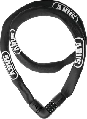 Immagine prodotto di Lucchetto a catena ABUS Tresor 6807C - lucchetto a combinazione con catenaccio a 360°, catena in acciaio spessa 7 mm, codice di combinazione a 4 cifre - lucchetto per bicicletta con livello di sicurezza 7 - lunghezza 140 cm, nero