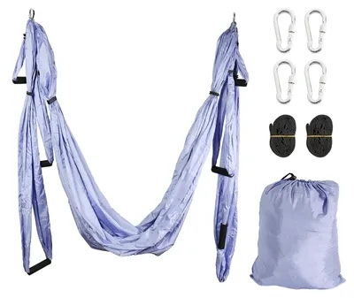 Produktbild von Omgoods – Yoga-Hängematten-Set mit Tragetasche und Verlängerungsriemen