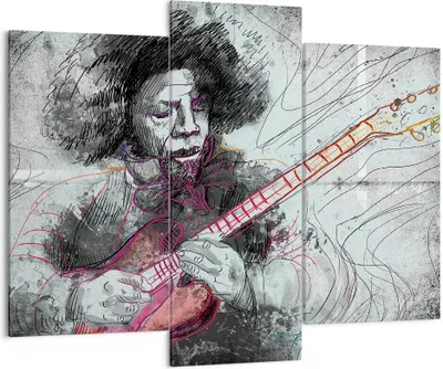 Produktbild von Bild auf Leinwand - Leinwandbild - Lied Gitarre Künstler Instrument - 130x100cm - Wand Bild - Wanddeko - Leinwanddruck - Bilder - Kunstdruck - Leinwand bilder - Wandkunst - CB130x100-2559