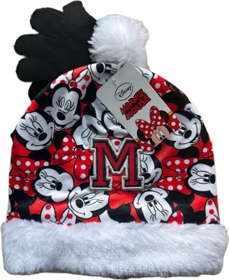 Zdjęcie produktu dla Zestaw czapka zimowa i rękawiczki Disney Minnie Mouse dla dziewczynek