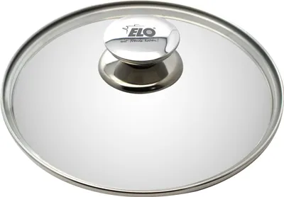 Produktbild von ELO Glasdeckel Galant Ø28cm mit Edelstahlrand und Edelstahlknauf