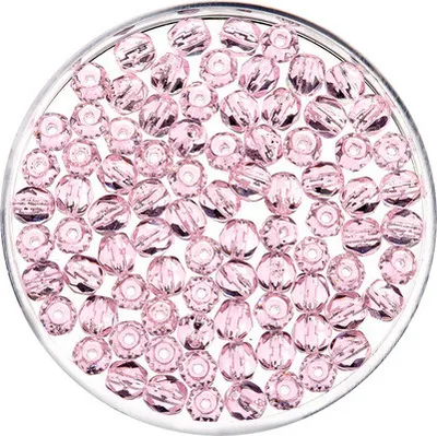 Produktbild von Glasschliffperlen rosa Ø 4 mm 100 Stück