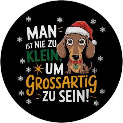 Produktbild von Dackel mit Weihnachtsmütze Magnet mit Flaschenöffner - Nie zu klein um