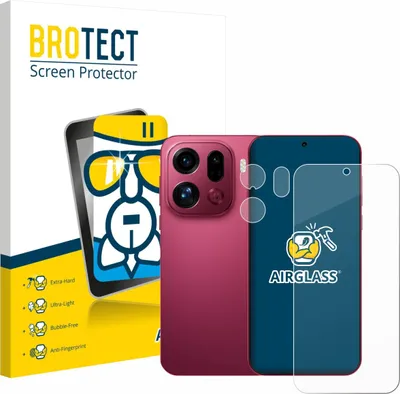 Produktbild von BROTECT Schutzglas für Oppo Find X9 Pro (Display+Kamera) 9H kratzfest klar
