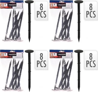 Produktbild von 4 x Zelthering Zeltstäbchen 8er-Set Schwarz 20cm