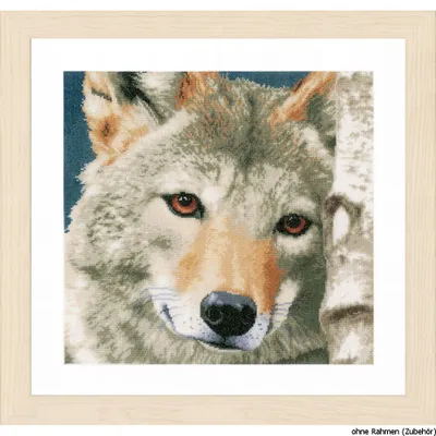Produktbild von Lanarte Kreuzstichset "Wolf Zählstoff", Zählmuster